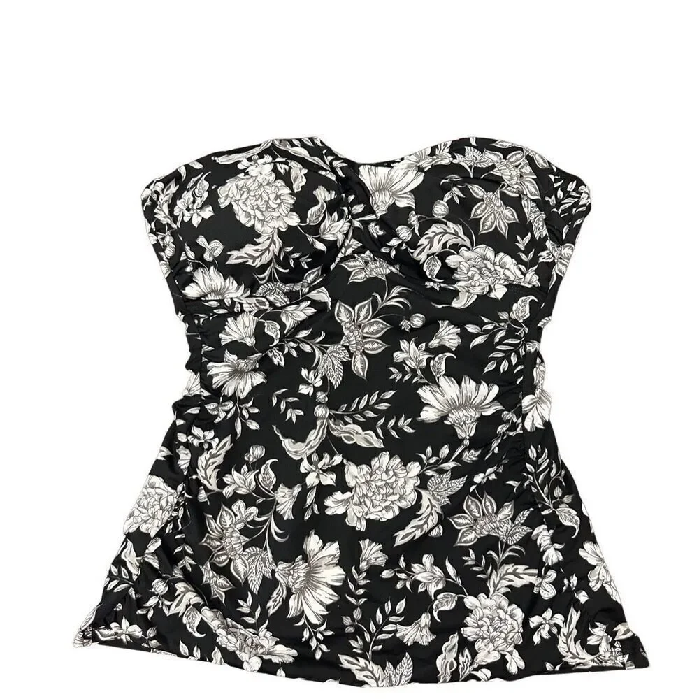 Lauren Ralph Lauren Tummy Control Twisted Tubini Swim Top